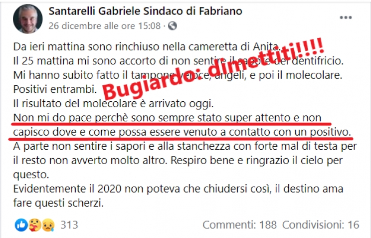Polemiche a Fabriano, FdI: &quot;Il Sindaco non rispetta le regole del suo Governo, si dimetta&quot;.
