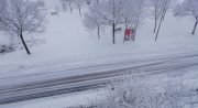 Tornata la neve a Camerino. Nessun problema nelle vie d'accesso alla citt&agrave;