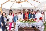 Visita pastorale del vescovo Massara a Serralta per le Cresime