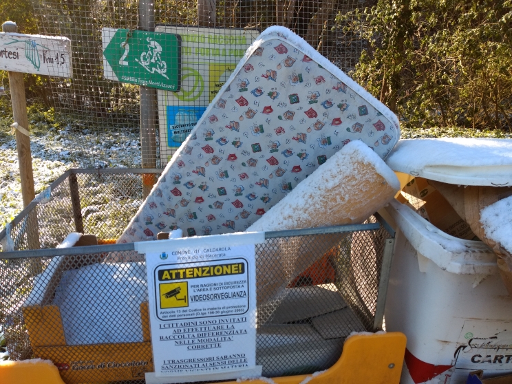 Fuori comune per abbandonare rifiuti ingombranti: multata