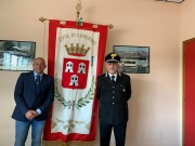 Il sindaco Sborgia riceve il col. Grasso che lascia il Nucleo Tutela Patrimonio Culturale