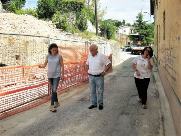 Dopo il terremoto riaperta la strada che collega Borgiano a Serrapetrona