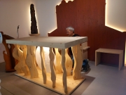 San Ginesio, il nuovo altare ligneo è di Luigi Ferretti